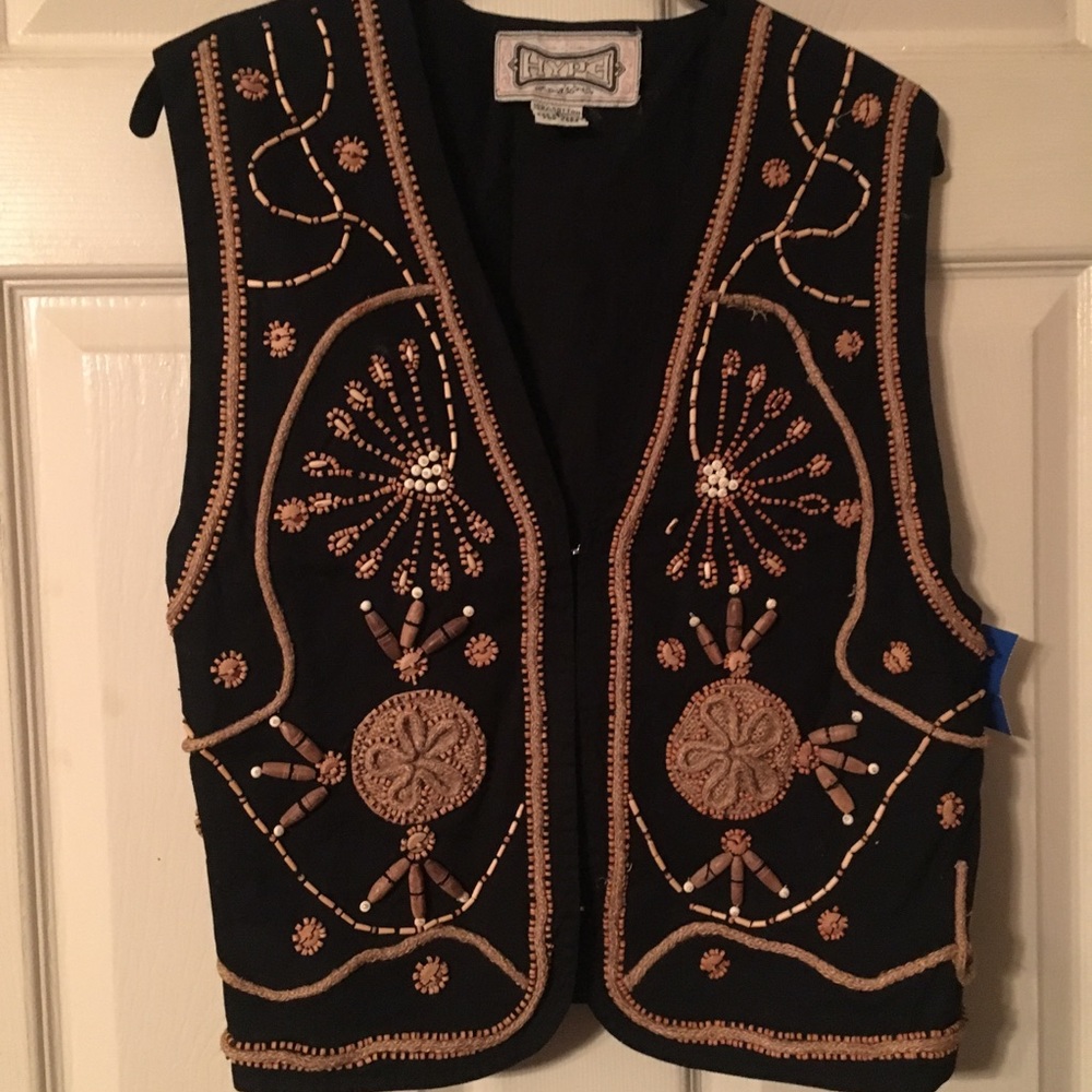 💞 5/$35 Vintage hand sewn embroidered vest